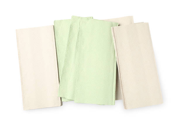 istock Many paper napkins on white background, top view 1455459073