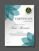 istock Certificate of appreciation, diploma, awards premium template modern design and layout luxurious. Cover leaflet elegant design applicable to any size 1455459105