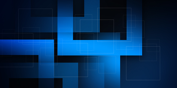 Abstract modern blue geometric background with space for your text