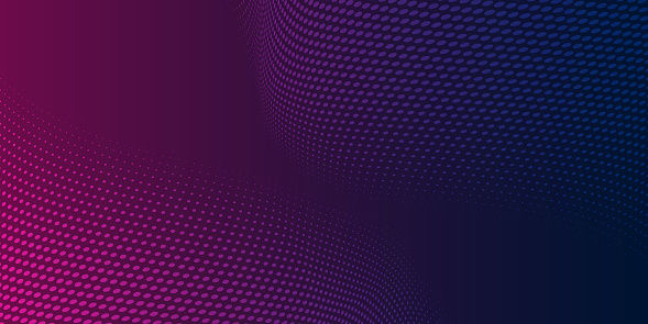 Dot wave background. Technology pattern