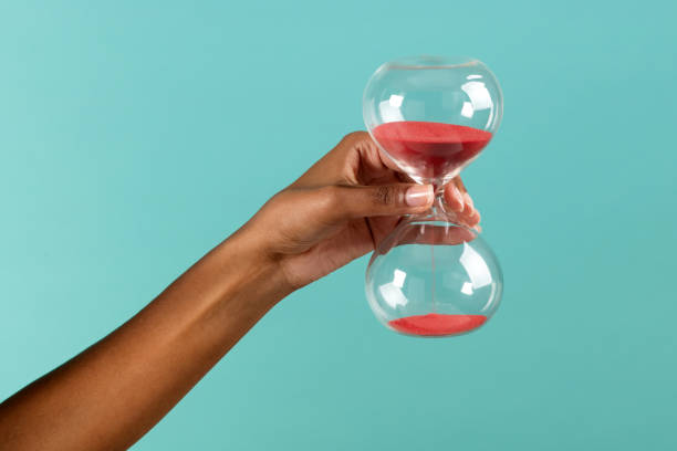 istock Crop black woman demonstrating hourglass 1455473218
