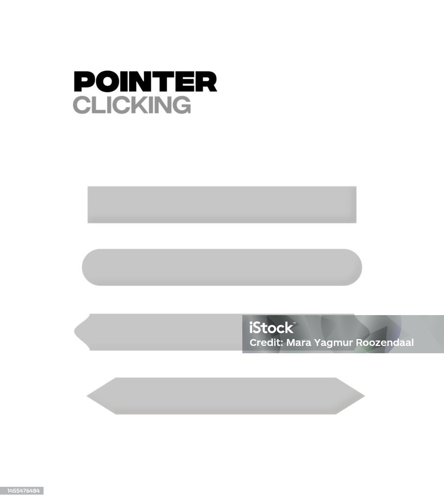 Pointer Clicking Bar Push Button Stock Illustration - Download Image ...