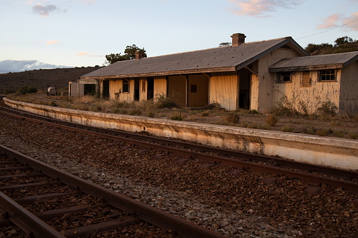 Abandoned railway station at Zebra in the Karoo