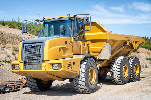 Dump truck in open-pit mine, Poland