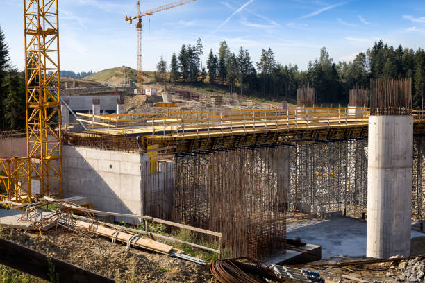 istock Construction of the viaducts on the new highway 1455478427