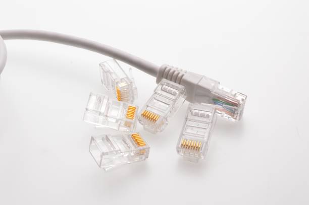 Ethernet Cable on White Background