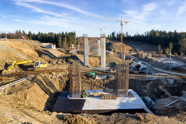istock Construction of the viaducts on the new highway 1455478715