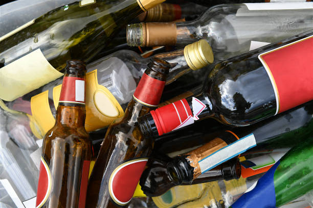 istock Pile of empty bottles, Lyon, France. 1455482078