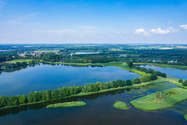 istock landscape with a beautiful lakes (aerial) 1455484649