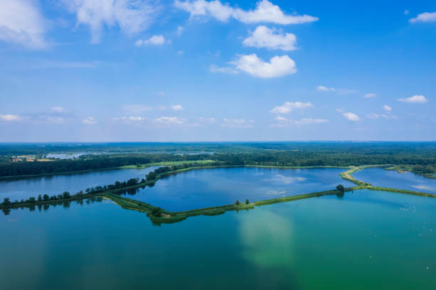 istock landscape with a beautiful lakes (aerial) 1455485190