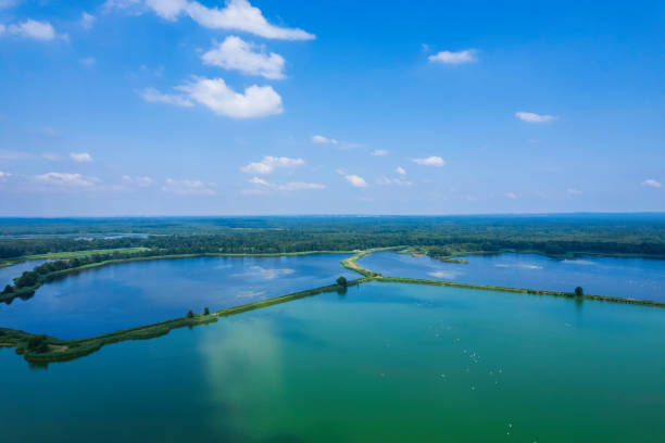 istock landscape with a beautiful lakes (aerial) 1455485276