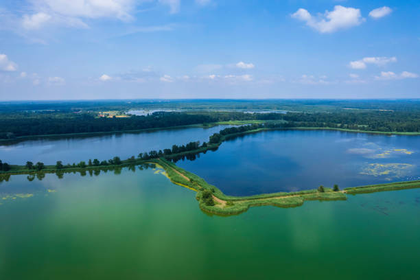 istock landscape with a beautiful lakes (aerial) 1455485310