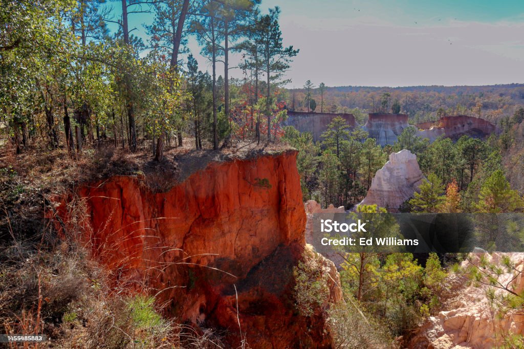 One Providence Canyon Side One of the many "sides" of Providence Canyon State Park in Lumpkin, Georgia. Beauty In Nature Stock Photo