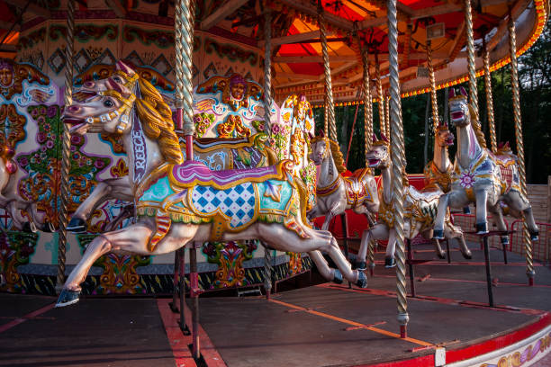 istock Horses on a merry go round 1455492203