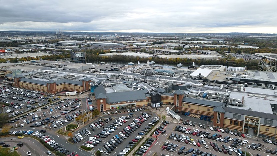 Lakeside shopping centre Essex UK Drone, Aerial, view from air, birds eye view,