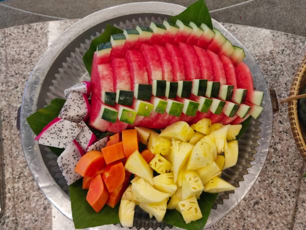 istock Beautifully Cut Fruits on the Plate 1455495606