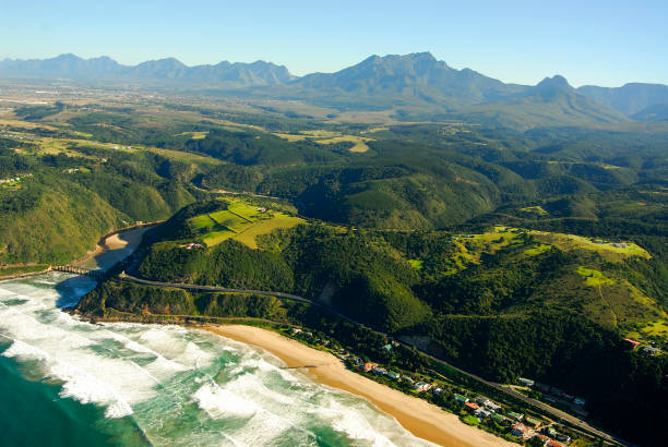 deserto na rota dos jardins, áfrica do sul - south africa coastline sea wave - fotografias e filmes do acervo