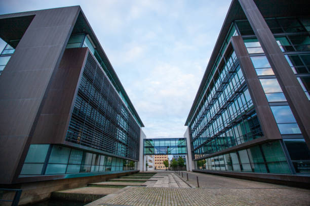 istock modern architecture of the city perspective 1455500336