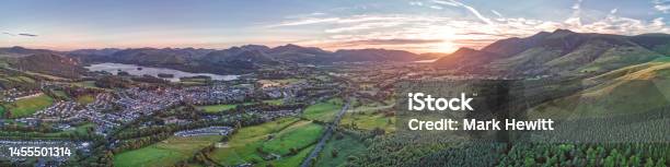 The View From Latrigg At Sunset Stock Photo - Download Image Now - Bassenthwaite, Borrowdale, Catbells