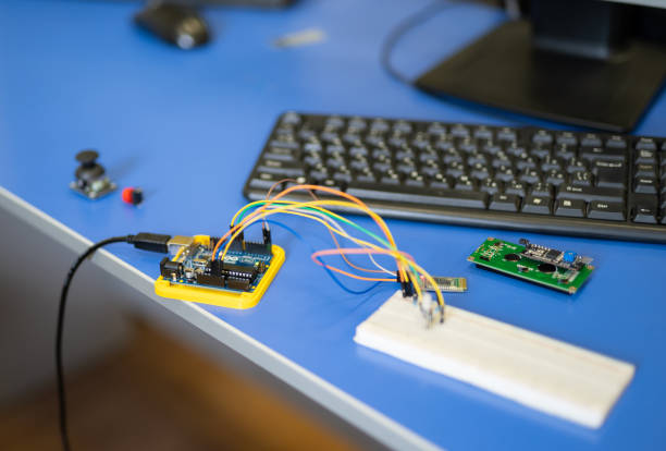 istock engineers assemble electrical circuits from radio components in a laboratory. 1455502663