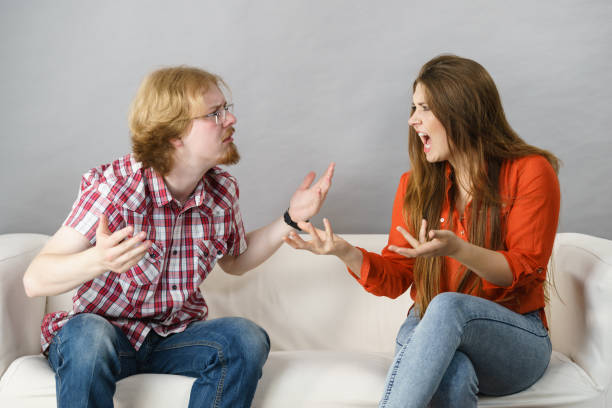 istock Man and woman having fight 1455504207