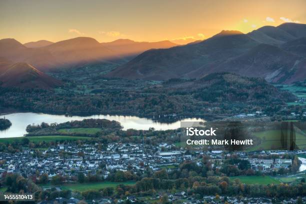 Sundown Afterglow Stock Photo - Download Image Now - Causey Pike, Cloud - Sky, Color Image