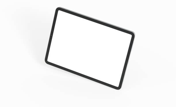 3D rendering illustration of a tablet display with a blank screen