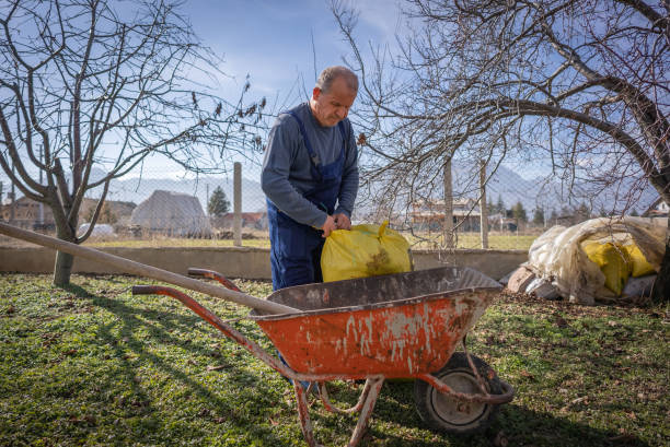 Mature farmer carries manure for the trees in the garden in her wheelbarrow full of sacks. Mature farmer carries manure for the trees in the garden in her wheelbarrow full of sacks. sack barrow stock pictures, royalty-free photos & images