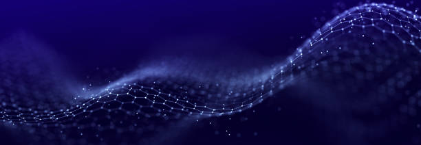 istock Abstract wave of musical sounds. Smooth information transfer. 3D rendering. 1455516656