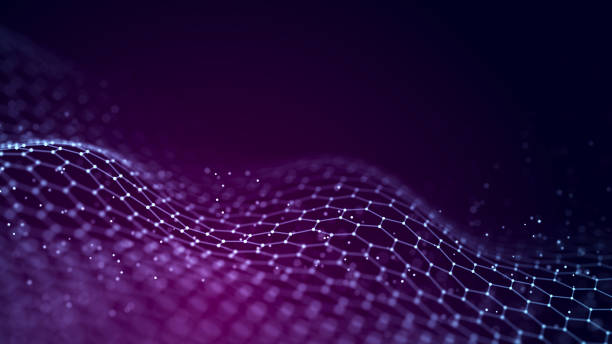 istock Abstract wave of musical sounds. Smooth information transfer. 3D rendering. 1455516758