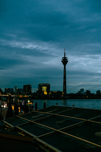 The urban landscape of the city of Düsseldorf.