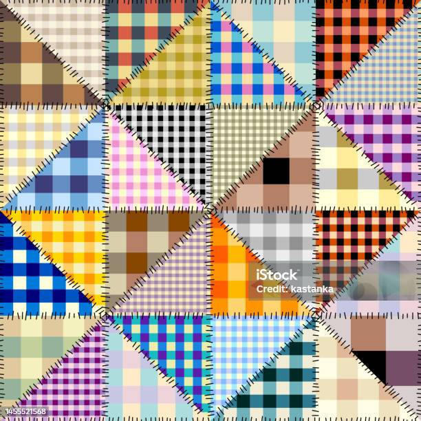 Geometric Abstract Pattern Intersection Patchwork Plaid Style Stock ...