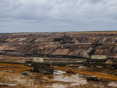 Open lignite mine in Germany near Jackerath and LuetzerathOpen lignite mine in Garzweiler, Germany near Jackerath and Luetzerath