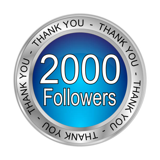istock 2000 Followers Thank you - 3D illustration 1455524047