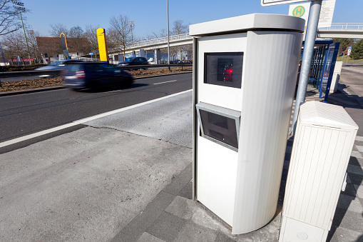 Germany, Meckenheim - 14 10 2019: clothes collection box, box for colleting old second hand clothes for industrial reasons or to support poor people