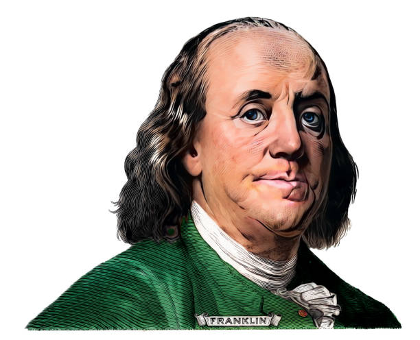 Benjamin Franklin cut on new 100 dollars banknote isolated Benjamin Franklin cut on new 100 dollars banknote isolated on white background benjamin franklin photos stock pictures, royalty-free photos & images