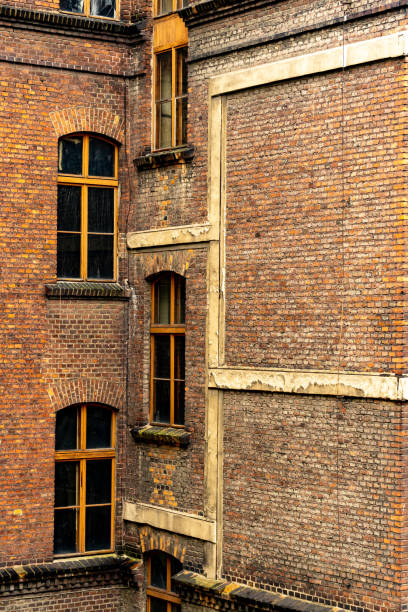 istock Old brick building with wooden windows 1455540023