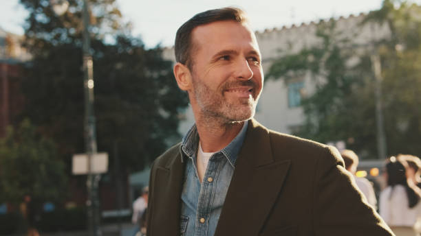 istock Close up, man looks around 1455543066