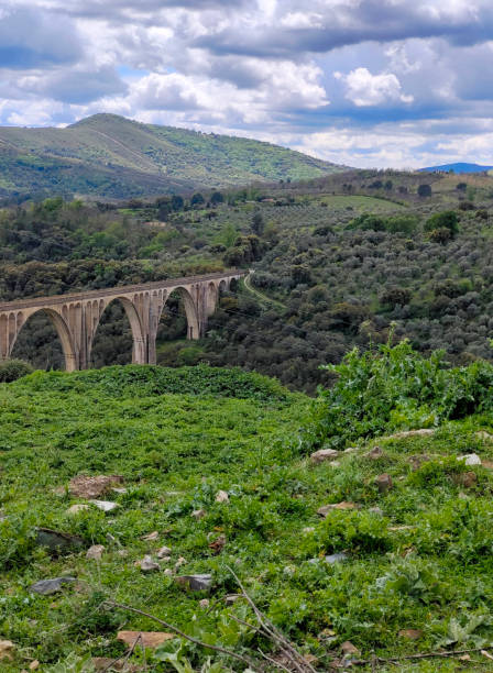 bridge in the mountains - western usa mountain peak landscape farm imagens e fotografias de stock