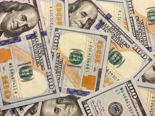 istock Stack of one hundred dollars notes stock photo 1455544283