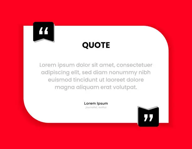 Vector illustration of 3D bubble testimonial banner, quote, infographic. Social media post template designs for quotes. Empty speech bubbles, quote bubbles and text box. Vector Illustration EPS10.