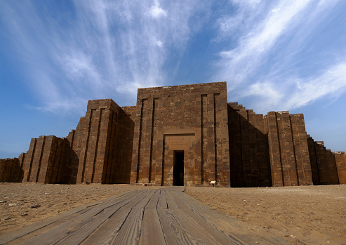 Entrance of Saqqara funerary complex . Saqqara .Egypt .