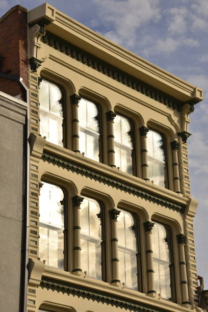 istock Sun Shine On Beautiful Multi-Story Retro Building 1455547224