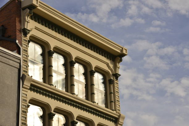 istock Retro Building In Downtown Wilimington Against Cloudy Sky 1455547225