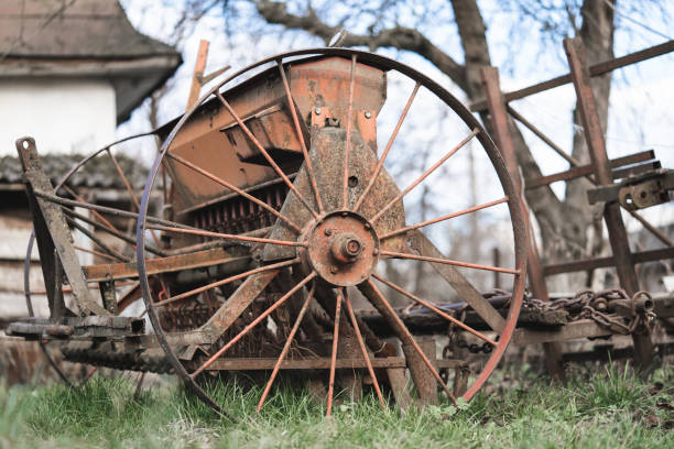 istock old rusty metal wheel with spokes for work in agriculture 1455549494