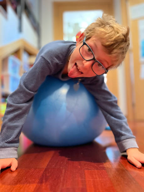 istock Child playing with a giant bouncing ball 1455553700