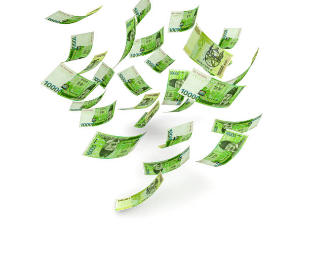 istock A  bunch of Korean Won bills falling from the sky 1455564096