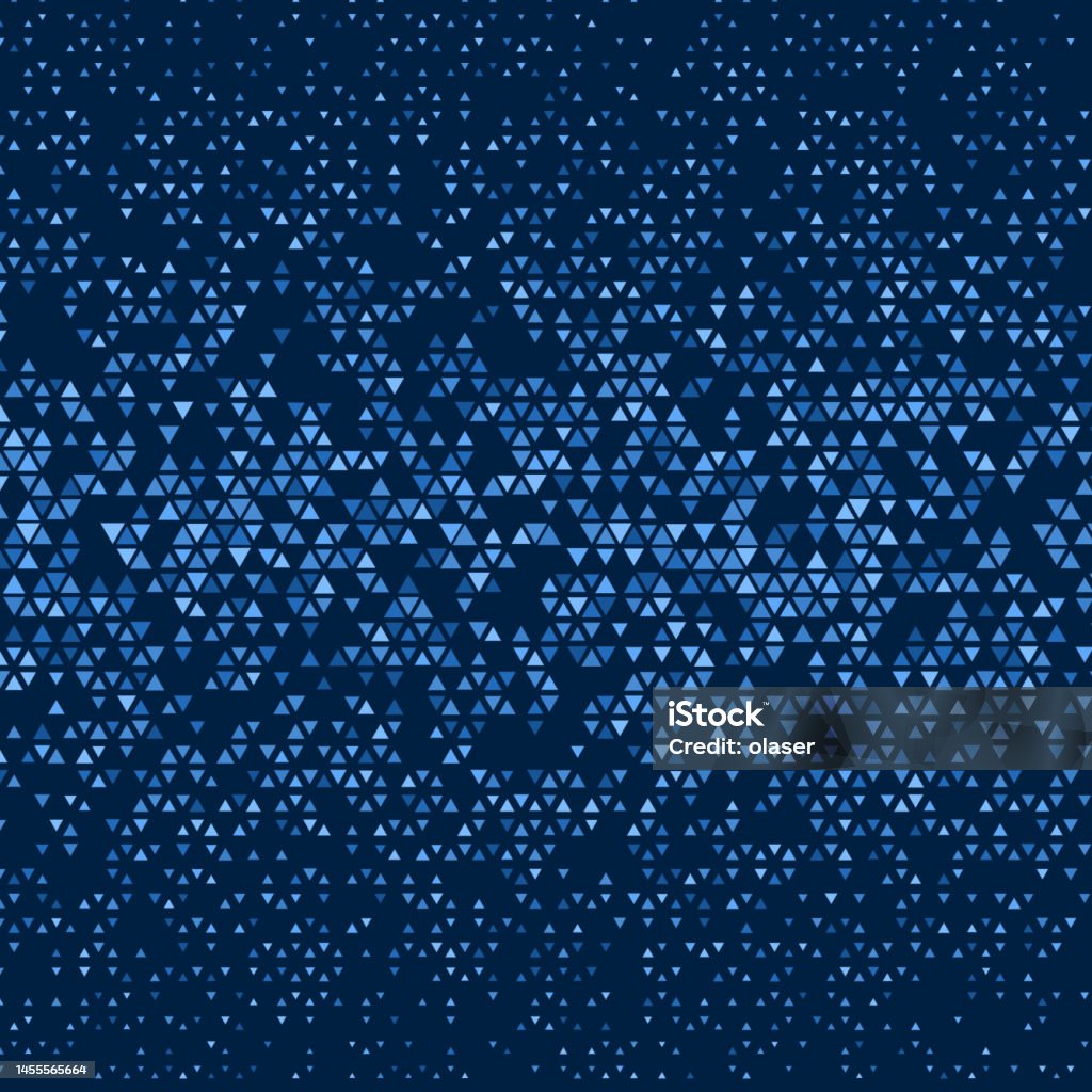 Blue Distorted Triangle Blue Falling Triangles On Dark Blue Background Stock Illustration ...