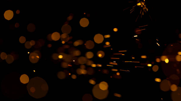 istock Flying Fire Sparkles. Detail shot. 1455567051