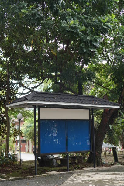 istock a blank bulletin board in the garden 1455571013